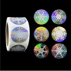 WINTER 2026 ❄️50 Snowflake silver stickers